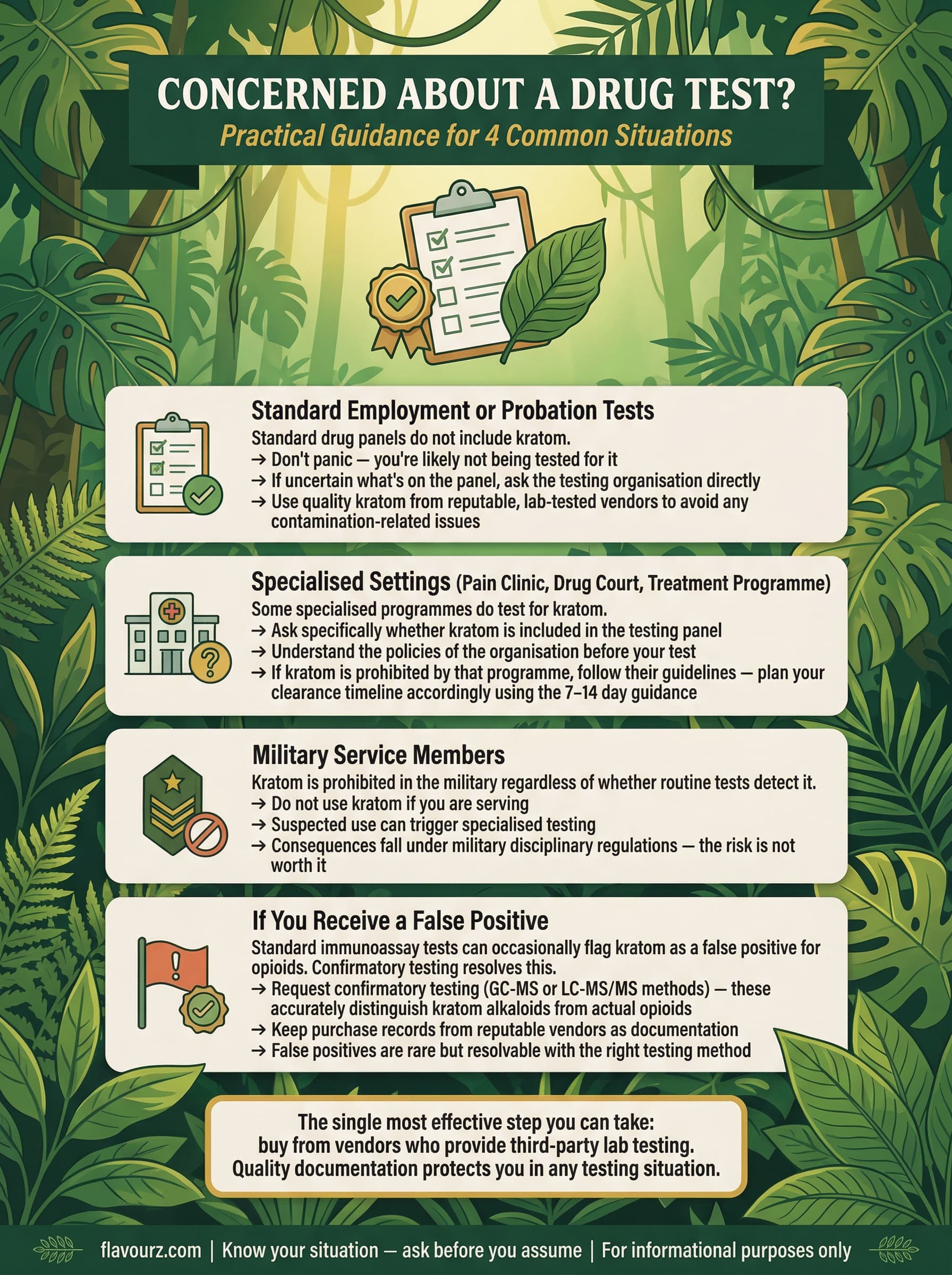 infograph for What to Do If You're Concerned About a Drug Test